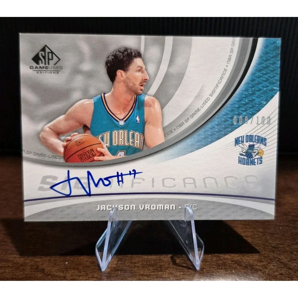 2005 SP Game Used Edition Jackson Vroman #SIG-JV Signficance Auto /100 Hornets